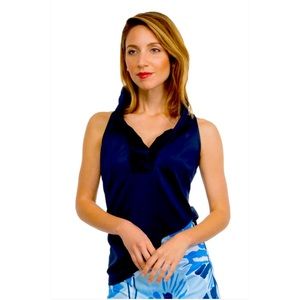 Gretchen Scott Sleeveless Ruffle Top